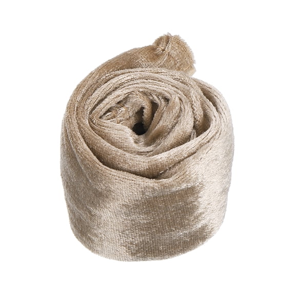 Uxcell 2.6ft Chandelier Chain Cord Cover, 1 Pcs Velvet Cloth Fabric Chain Sleeve Decorative Cord Covers for Chandelier Wires Swing Cable, Zipper Style, Beige