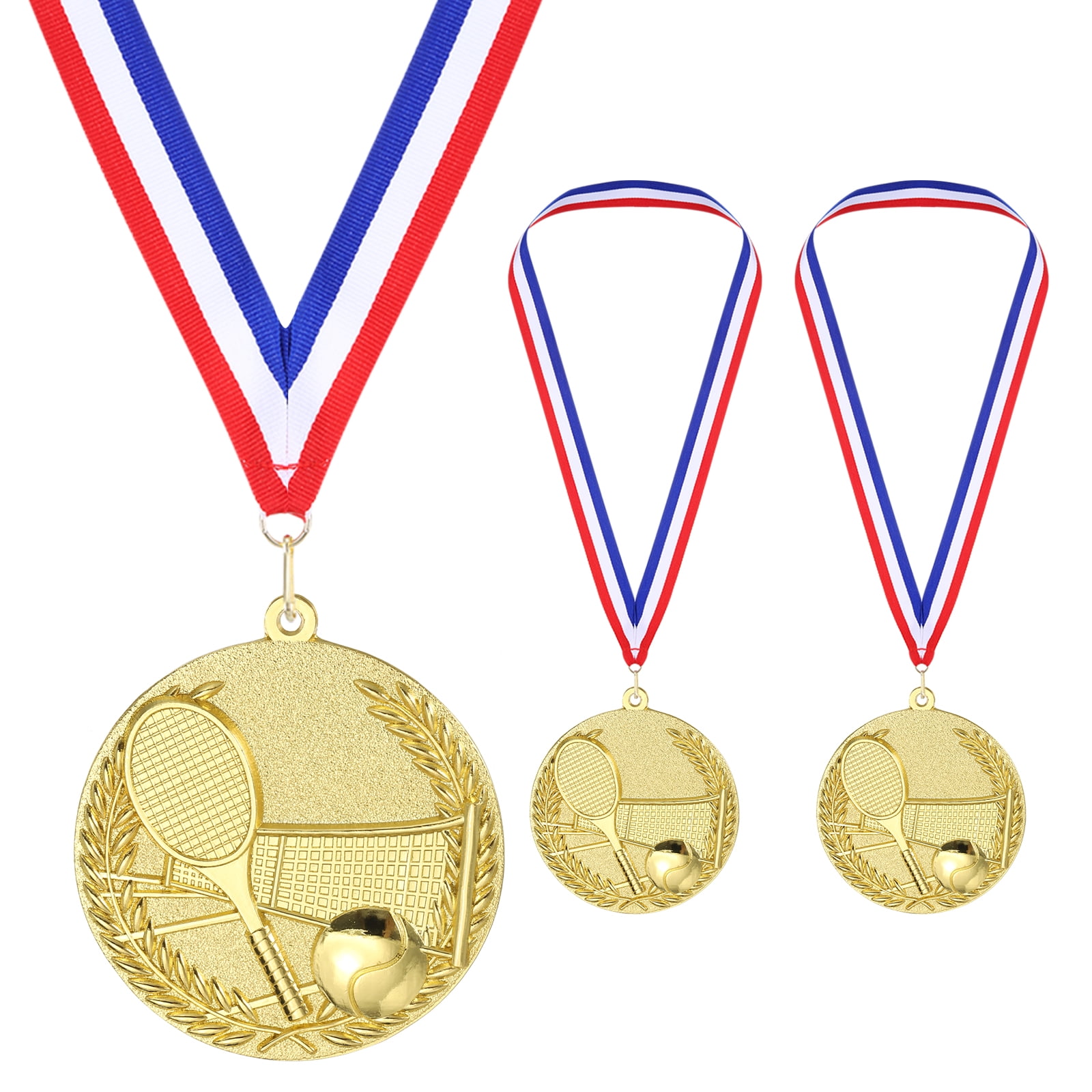 Uxcell 2.7" Gold Tennis Medals, 3Pcs Tennis Award Medals