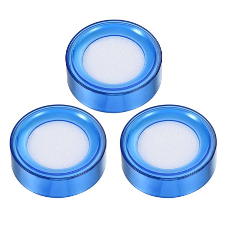 Uxcell 2.7 Inch Dia Finger Wet Sponge for Bank Counting Blue 3 Pack