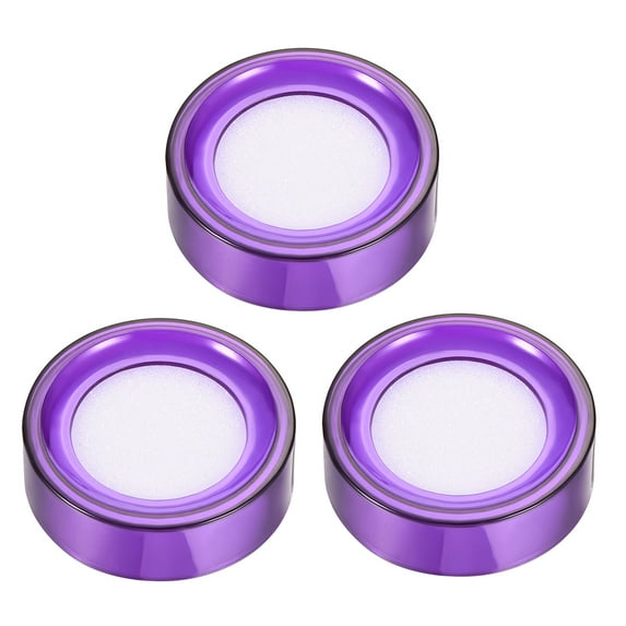 Uxcell 2.7 Inch Dia Finger Wet Sponge for Bank Counting Purple 3 Pack