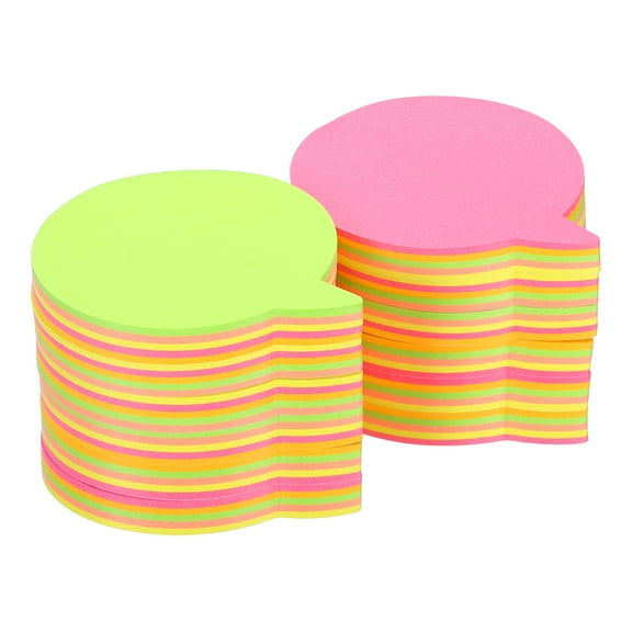 Uxcell 2.7" x 2.4" Animal Shape Sticky Notes, Cute Self-Stick Memo Pads 100 Sheets/Pad, 5 Colors, 12 Pads