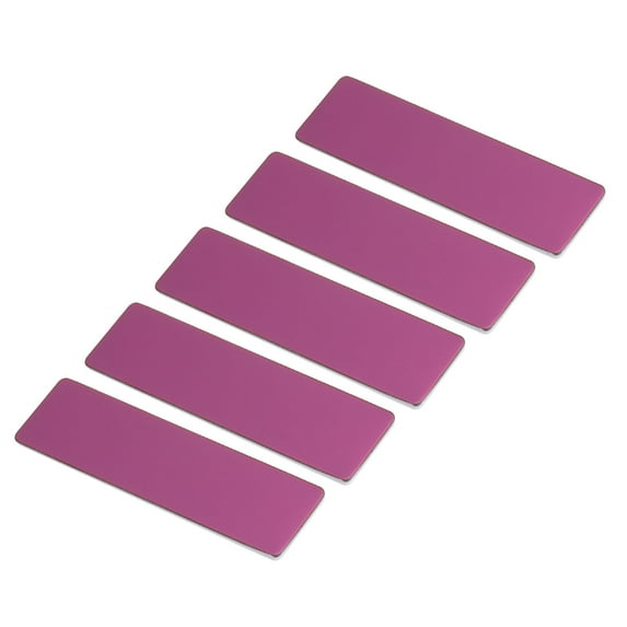 Uxcell 2.73 x 0.78inch Engraved Name Tags Kit,5pack Blank Badge with Pin,Purple