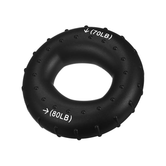 Uxcell 2.76" 70/80 Lbs Black Hand Grip Strengthener Hand Grip Ring for Strength Training