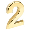 thumbnail image 1 of Uxcell 2.76" ABS Plating Self Adhesive House Number 2 Gold Tone, 1 of 5