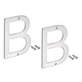 thumbnail image 1 of Uxcell 2.76 Inch Stainless Steel House Letter B for Mailbox Hotel Address Door Sign, 2 Pack, 1 of 5