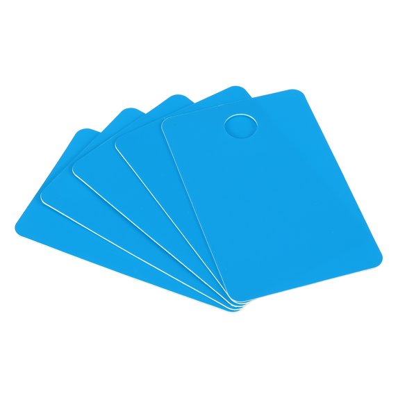 Uxcell 2.76 x 4.33" Blank Cards with Slot Punch on Short Side, 50Pcs, Blue