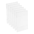 thumbnail image 1 of Uxcell 2.76"x4.2" Wall Mount Acrylic Sign Holder, Vertical Display Frame with Tape Adhesive for Office, Clear 6Pcs, 1 of 6