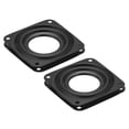 thumbnail image 1 of Uxcell 2.7inch Metal Lazy Susan Turntable Rotating Swivel square Shape Black 2pack, 1 of 6