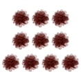 thumbnail image 1 of Uxcell 2.8" Chiffon Flowers Mesh Fabric Flowers Sewing Fabric Appliques Brick Red 10 Pcs, 1 of 6