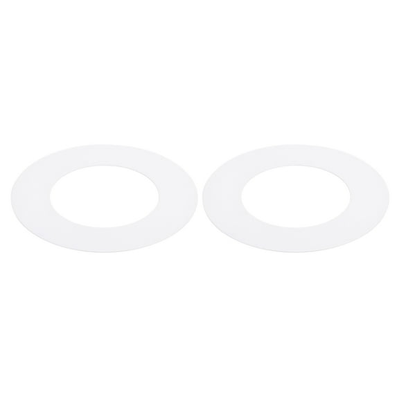 Uxcell 2.8" ID 4.5" OD Goof Rings for Recessed Light Gloss White Goof Trim Ring for Ceiling Wall Can Downlights 2 Pack