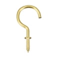 thumbnail image 1 of Uxcell 2.8" Small Screw Eye Hooks Self Tapping Screws Carbon Steel Golden 20Pcs, 1 of 4