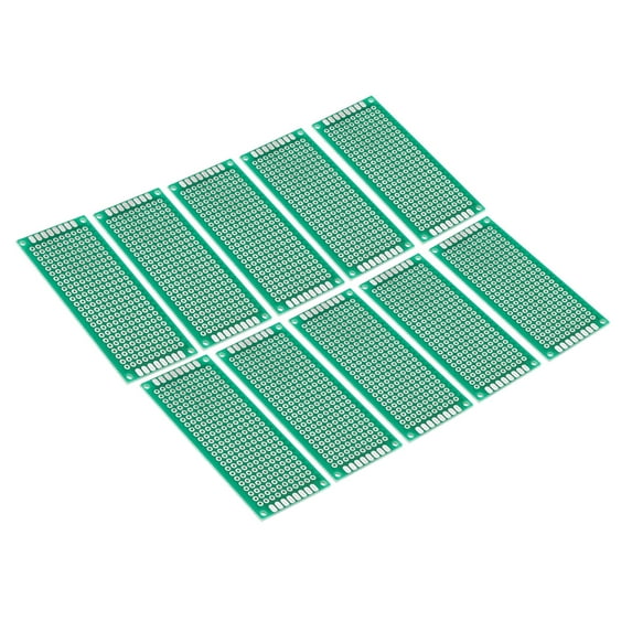 Uxcell 2.8" x 1.2" PCB Board Circuit, 20 Pcs Prototype Perfboard Solder Boards, Green