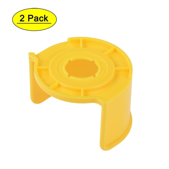 Uxcell 2.83''x2.83''x1.89''Half Circle Stop Push Switch Button Protective Cover Plastic Yellow 2pcs