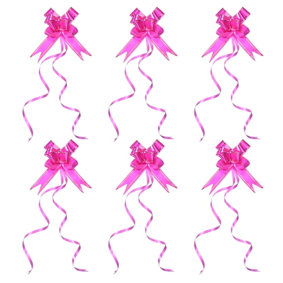 Uxcell 2.8inch Pull Bows Present Wrapping String Bows Ribbon Gold Thread Style Rose Red 40 Pack