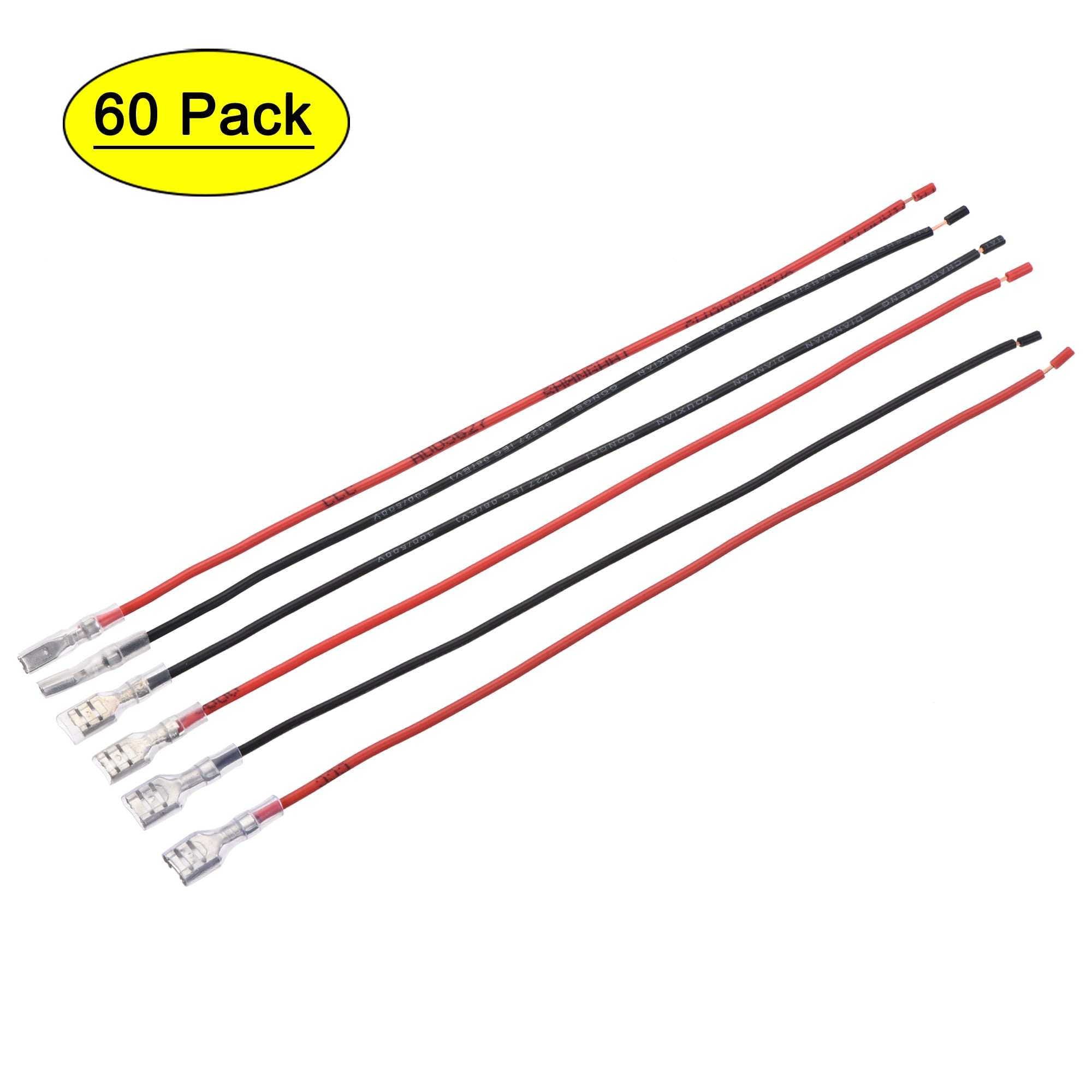 Uxcell 6.3mm Female Spade Crimp Terminals - 10 Pack, Gold Tone, For 2.4mm Cable