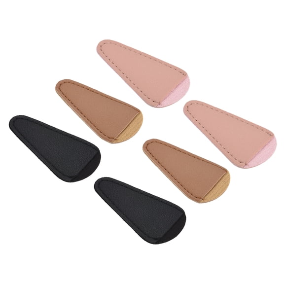 Uxcell 2.9"x1.5" PU Leather Scissors Sheath Cover Protector for Eyebrow Trimming Beauty Tool, 3 Colors 6 Pack