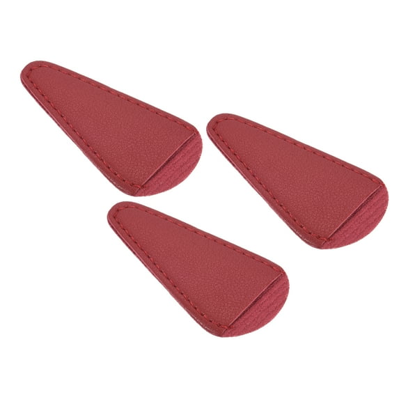 Uxcell 2.9"x1.5" PU Leather Scissors Sheath Cover Protector for Eyebrow Trimming Beauty Tool, Dark Red 3 Pack