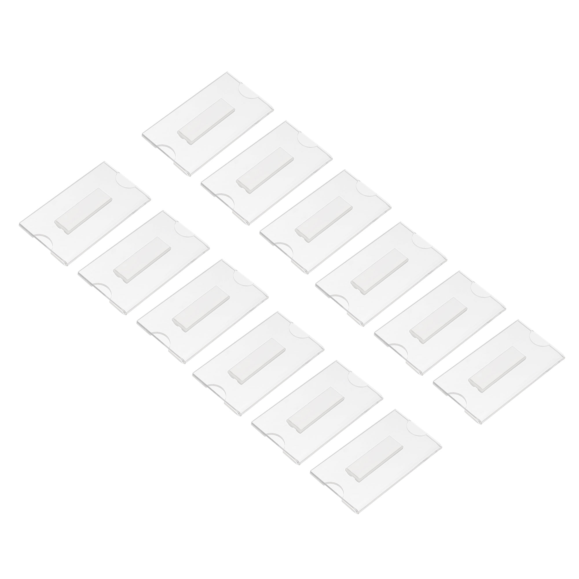 Uxcell 2.93 x 1.56inch Name Tags Kit,12pcs Acrylic Name Badge Holders