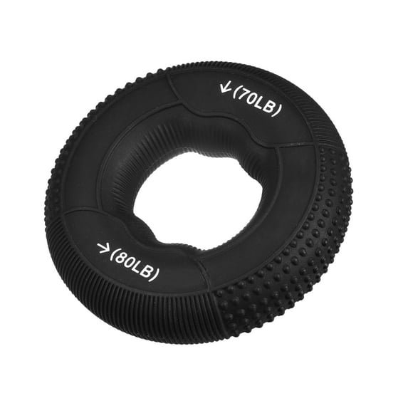 Uxcell 2.95" 70/80 Lbs Black Hand Grip Strengthener Hand Grip Ring for Training