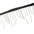 thumbnail image 1 of Uxcell 2.95" Wide 1 Yard Long Pearl Fringe Beaded Lace Trim, Black White 2Pack, 1 of 5