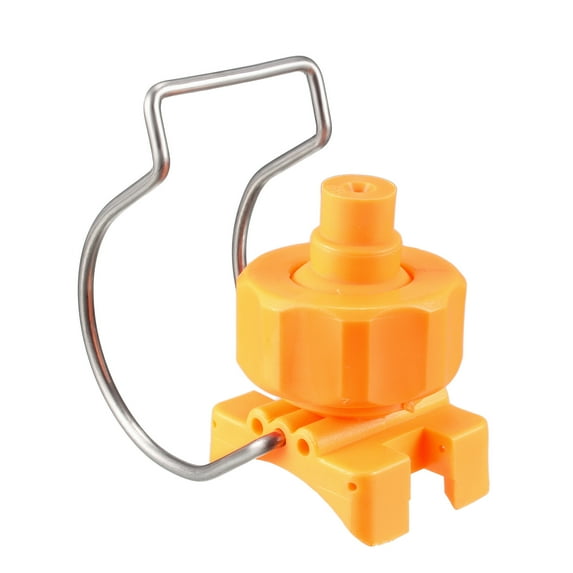 Uxcell 2" Adjustable Ball Flat Fan Full Cone Clamp Spray Nozzle Watering Irrigation Plastic Yellow 1pcs