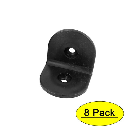 Uxcell 2" Black Plastic L Shaped Right Angle Corner Brace Brackets, 8 Pcs