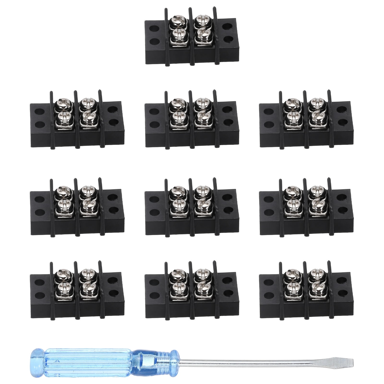 Uxcell 2 Circuits Screw Terminal Blocks, 300V 20A 9.5mm Pitch 2 ...