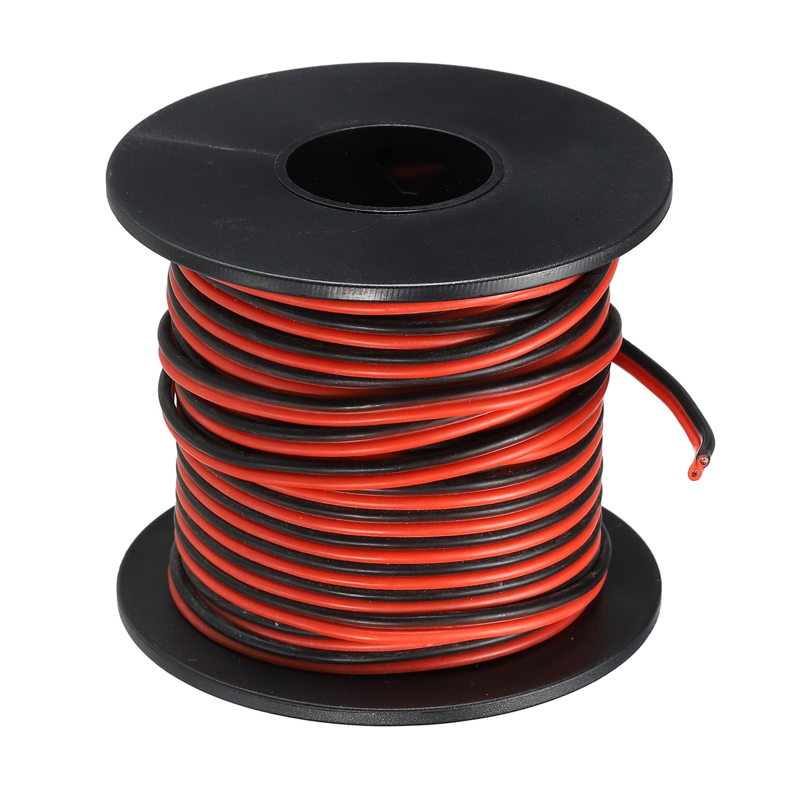 Uxcell 2 Conductor Parallel Silicone Wire 20AWG 20 Gauge Red Black ...