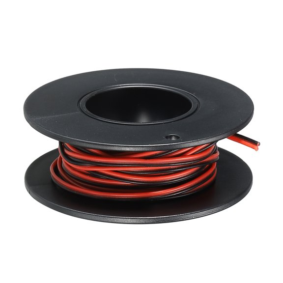 Uxcell 2 Conductor Parallel Silicone Wire 30AWG 30 Gauge Red Black Electrical Wire Tinned Copper Spool 3.0m/10ft