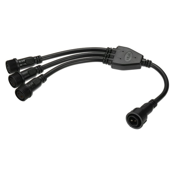 Uxcell 2-Core 2 Pin Y Splitter Connector, 30cm 18AWG IP65 Y Shape 1 Male to 3 Female Extension Cable for LED Lighting