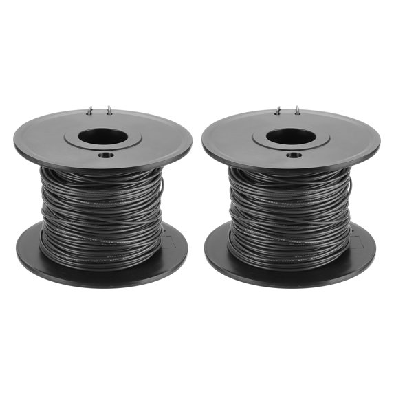 Uxcell 2 Count Wire Polyvinyl Chloride Hookup Wire, Copper Wire with Spool for Internal Connecting Wire Black 20AWG,30m