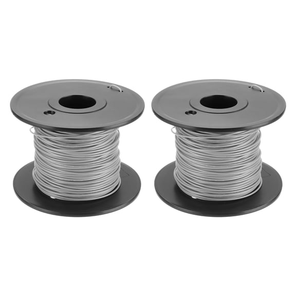 Uxcell 2 Count Wire Polyvinyl Chloride Hookup Wire, Copper Wire with Spool for Internal Connecting Wire Gray 18AWG,10m