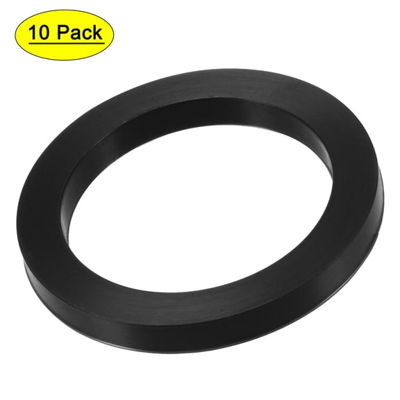 Uxcell 2" DN50 Nitrile Rubber Flat Washer Quick Connector Gasket Black 10 Count