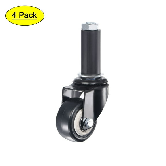 Uxcell 2" Dia 88Lbs Load Capacity Swivel Expanding Stem Caster, 4 Pack