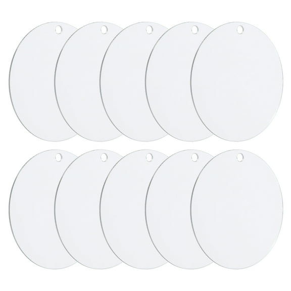 Uxcell 2" Dia. Acrylic Circles Round Clear Plastic Sheet Cake Disk Blank Sign for Crafting Painting DIY 10 Pack