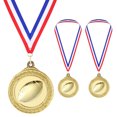thumbnail image 1 of Uxcell 2" Gold Rugby Medals, 3Pcs Rugby Award Medals, 1 of 5