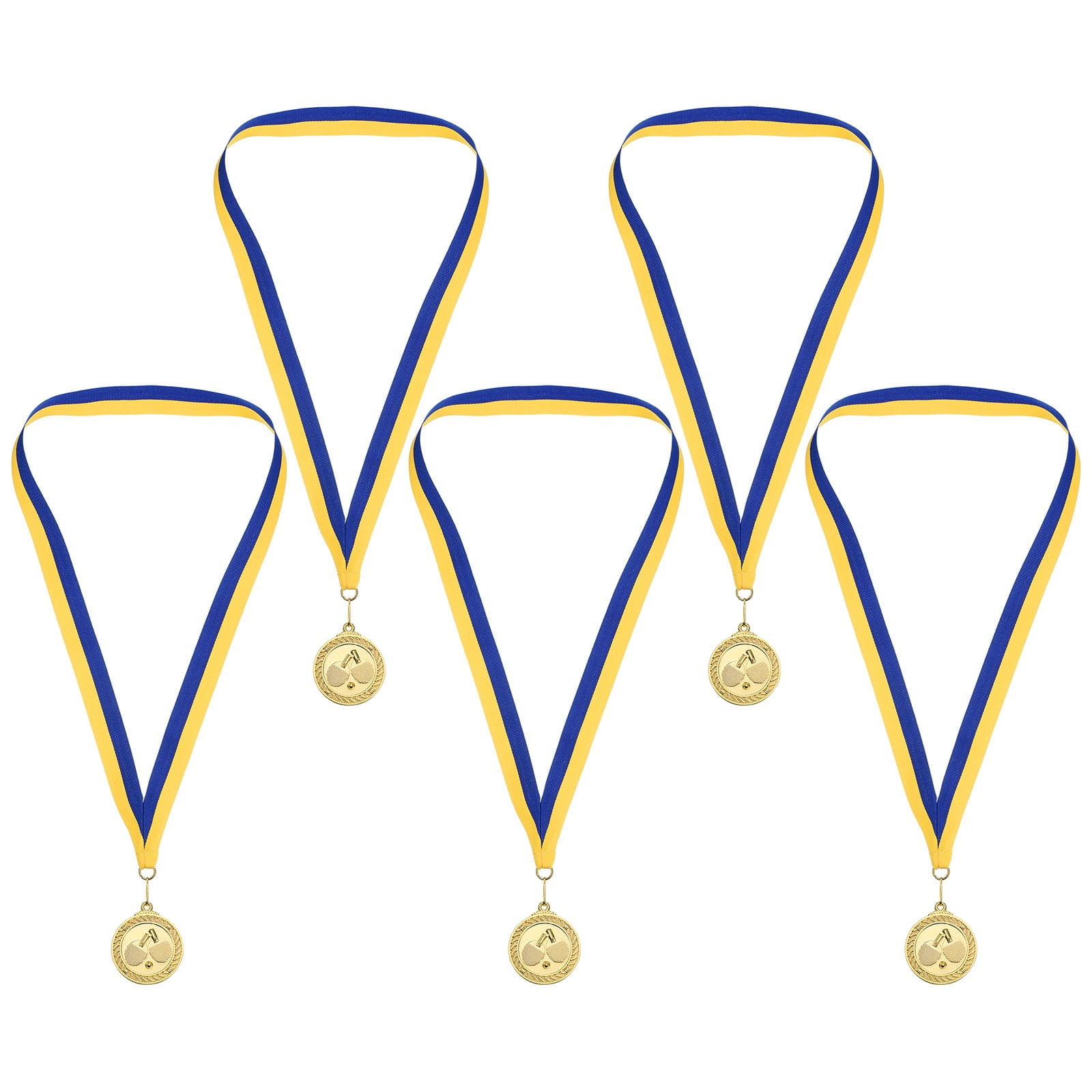 Uxcell 2" Gold Table Tennis Medals, 5Pcs Table Tennis Award Medals