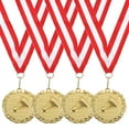 thumbnail image 1 of Uxcell 2 Inch Badminton Medals Gold Award Medals with Neck Ribbon for Team Sports Games Party Favors 4 Pieces, 1 of 7