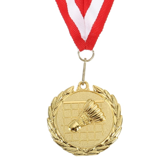 Uxcell 2 Inch Badminton Medals Gold Award Medals with Neck Ribbon for Team Sports Games Party Favors