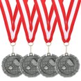 thumbnail image 1 of Uxcell 2 Inch Badminton Medals Iron Award Medals with Neck Ribbon for Team Sports Games Party Favors 4 Pieces, 1 of 7