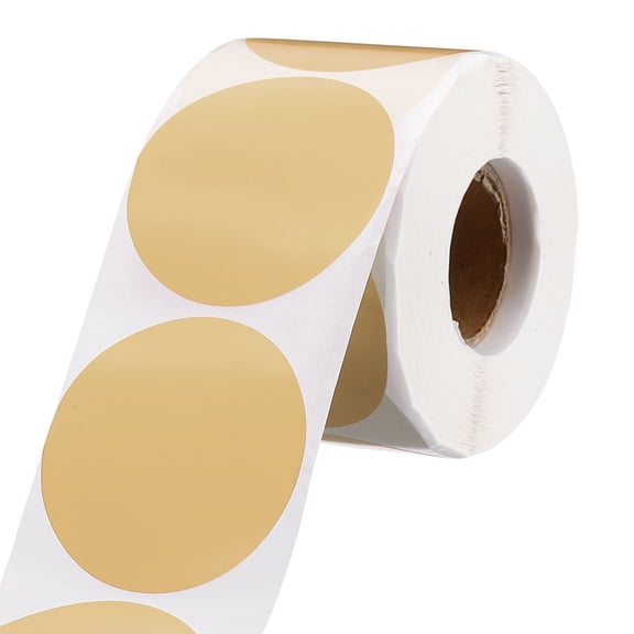 Uxcell 2 Inch Circle Dot Stickers Color Coding Labels for Organizing and Gift Wrapping Brown 1 Roll 500 Pcs/Roll