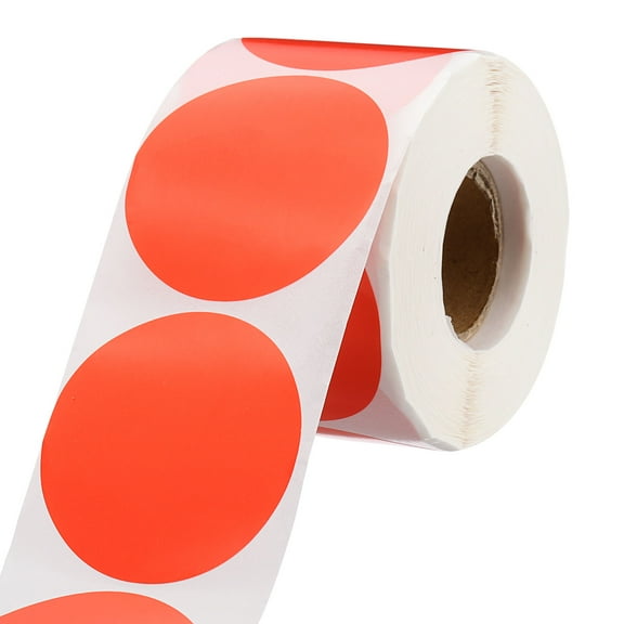 Uxcell 2 Inch Circle Dot Stickers Color Coding Labels for Organizing and Gift Wrapping Red 1 Roll 500 Pcs/Roll