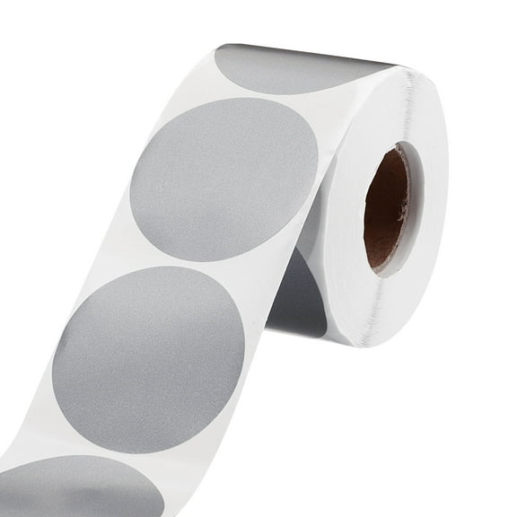 Uxcell 2 Inch Circle Dot Stickers Color Coding Labels for Organizing and Gift Wrapping Silver 1 Roll 500 Pcs/Roll