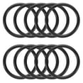 thumbnail image 1 of Uxcell 2 Inch Dream Catcher Rings, 10 Pcs Plastic Macrame Wreath Floral Round Ring Hoop, Black, 1 of 6