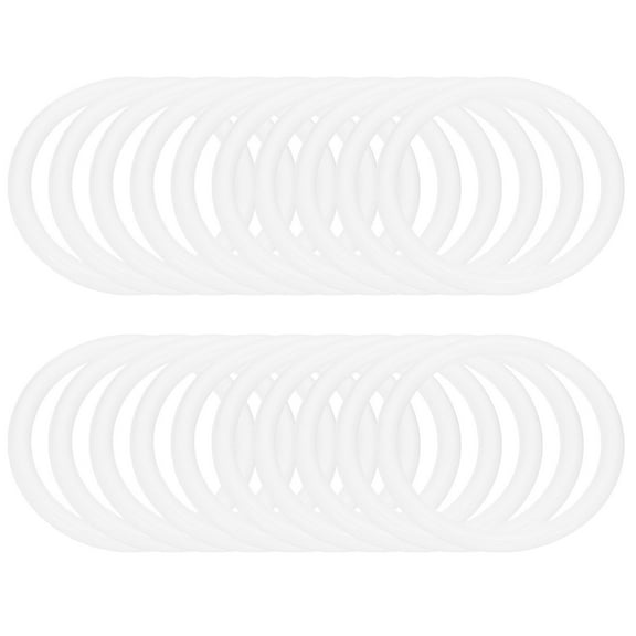 Uxcell 2 Inch Dream Catcher Rings, 20 Pcs Plastic Macrame Wreath Floral Round Ring Hoop, White