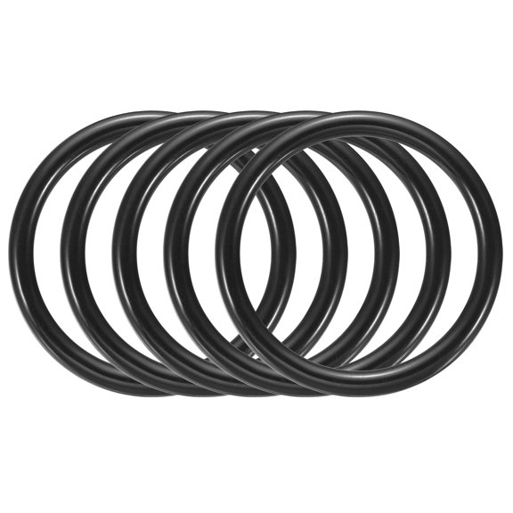 Uxcell 2 Inch Dream Catcher Rings, 5 Pcs Plastic Macrame Wreath Floral Round Ring Hoop, Black