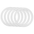 thumbnail image 1 of Uxcell 2 Inch Dream Catcher Rings, 5 Pcs Plastic Macrame Wreath Floral Round Ring Hoop, White, 1 of 7