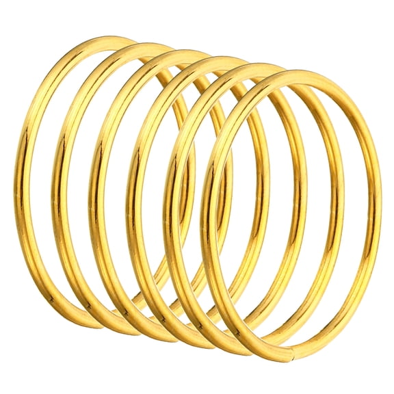 Uxcell 2 Inch Dream Catcher Rings, 6 Pcs Metal Macrame Wreath Floral Round Ring Hoop, Gold