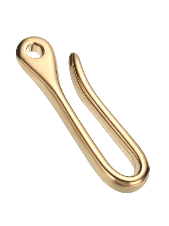 2 Inch Fish Hook Keychain Solid Brass U Hook Keychain Pocket Clip Belt Clip Hook Key Holder