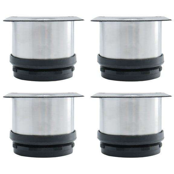 Uxcell 2 Inch Furniture Legs Stainless Steel Feet Sofa Table Shelves Leg Replacement Adjustable Height 4pcs